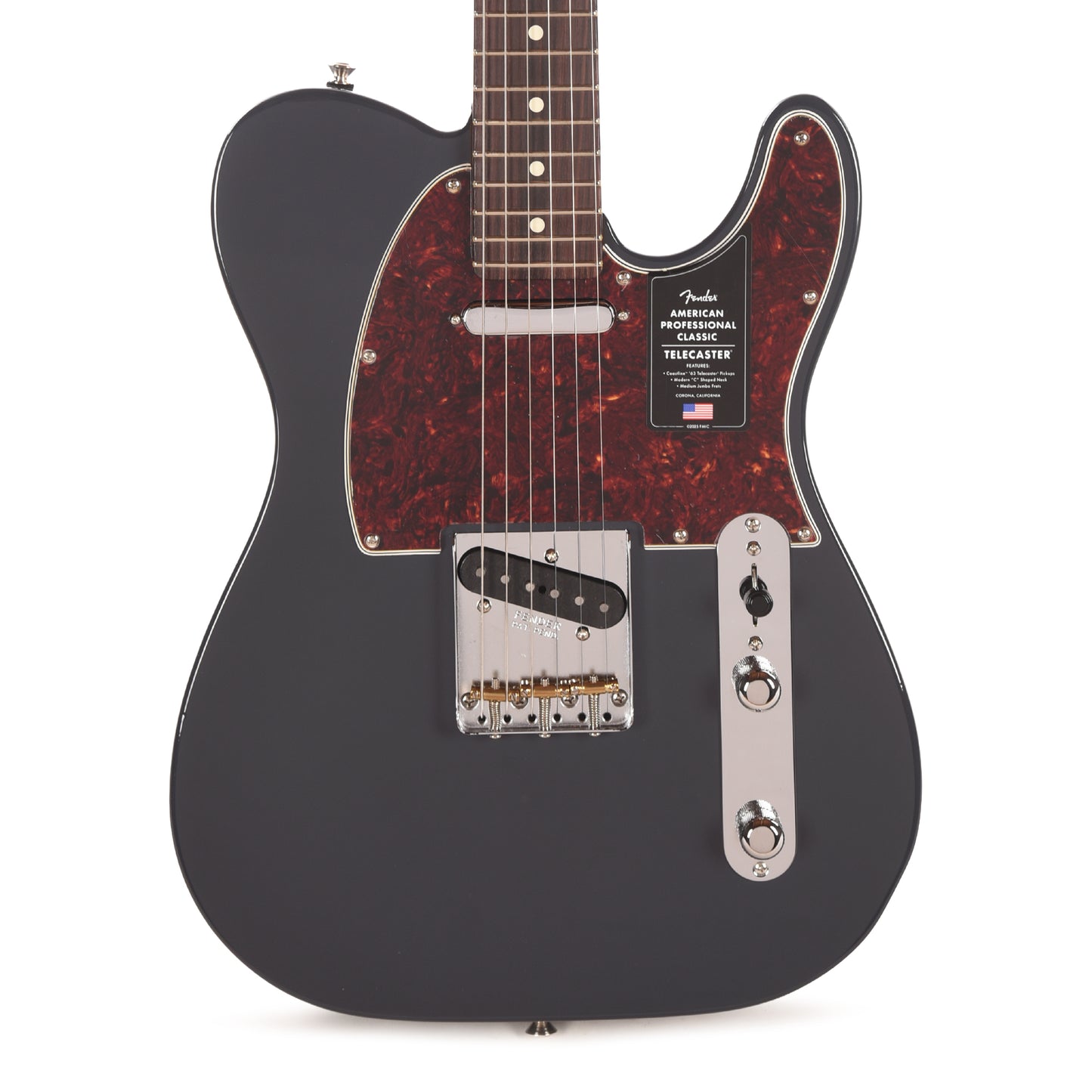 Fender American Professional Classic Telecaster Faded Black Electric Guitars / Solid Body