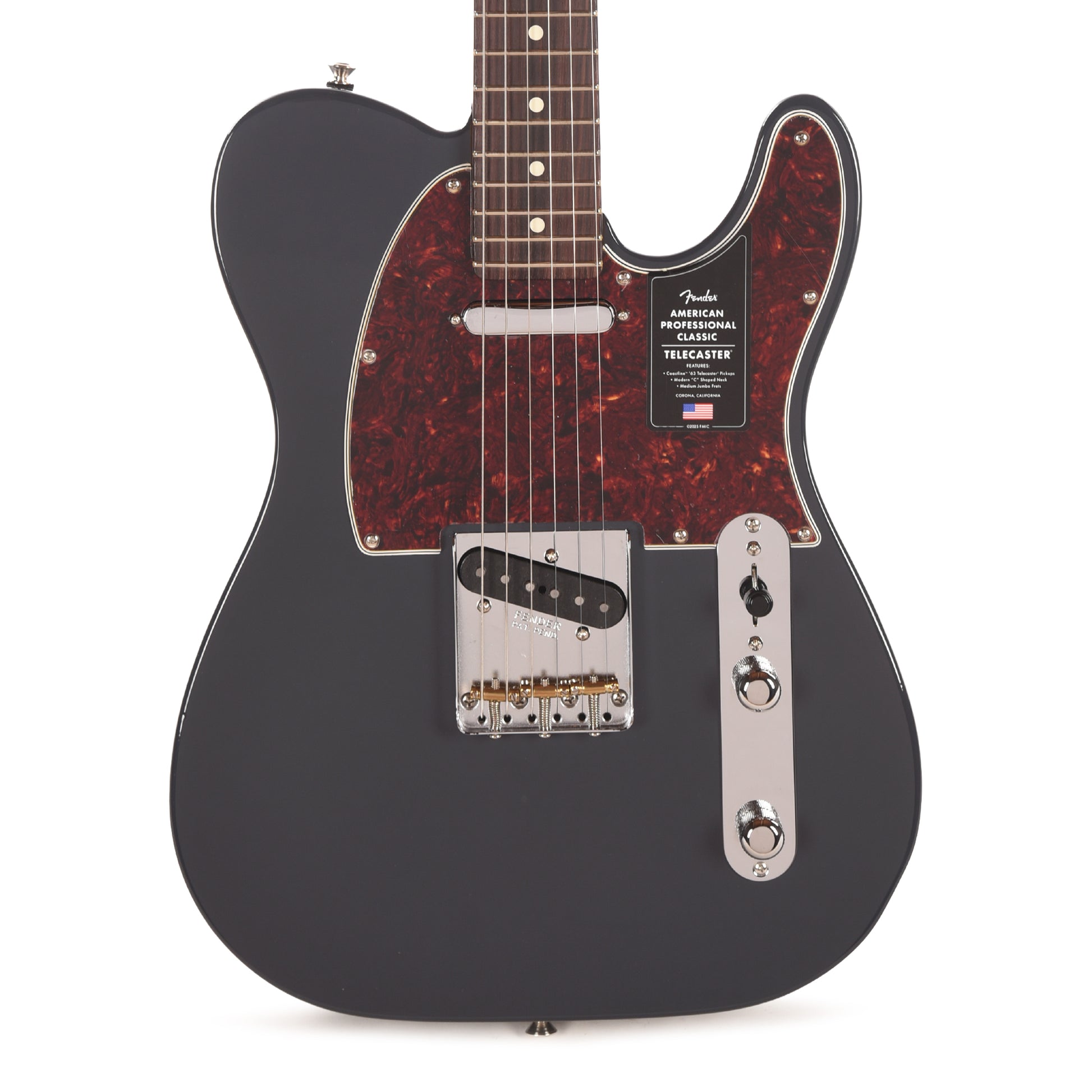 Fender American Professional Classic Telecaster Faded Black Electric Guitars / Solid Body