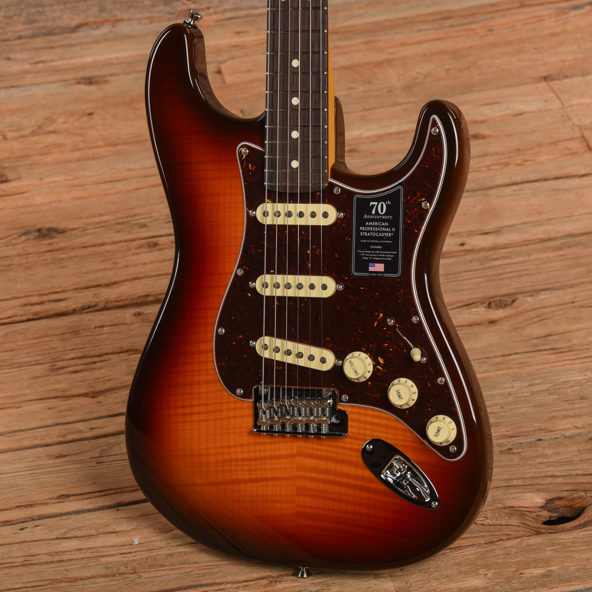 Fender American Professional II Flametop Stratocaster Sunburst 2024 Electric Guitars / Solid Body