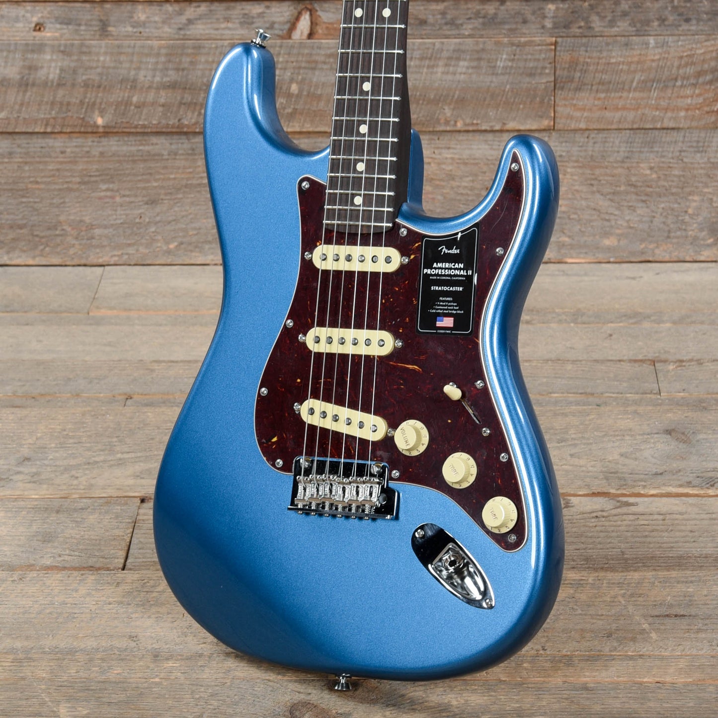 Fender American Professional II Stratocaster Rosewood Neck Lake Placid Blue w/Custom Shop Fat '50s Pickups Electric Guitars / Solid Body