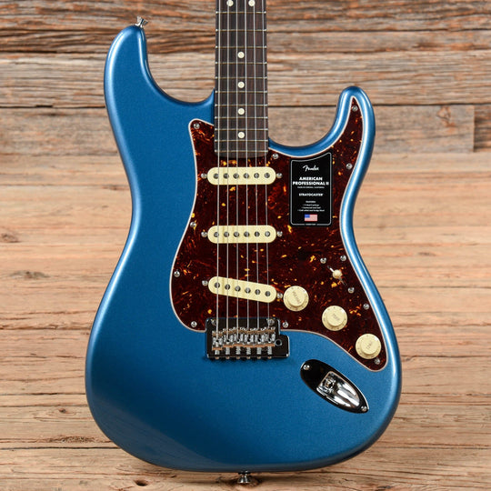 Fender American Professional II Stratocaster Rosewood Neck Lake Placid Blue w/Custom Shop Fat '50s Pickups Electric Guitars / Solid Body