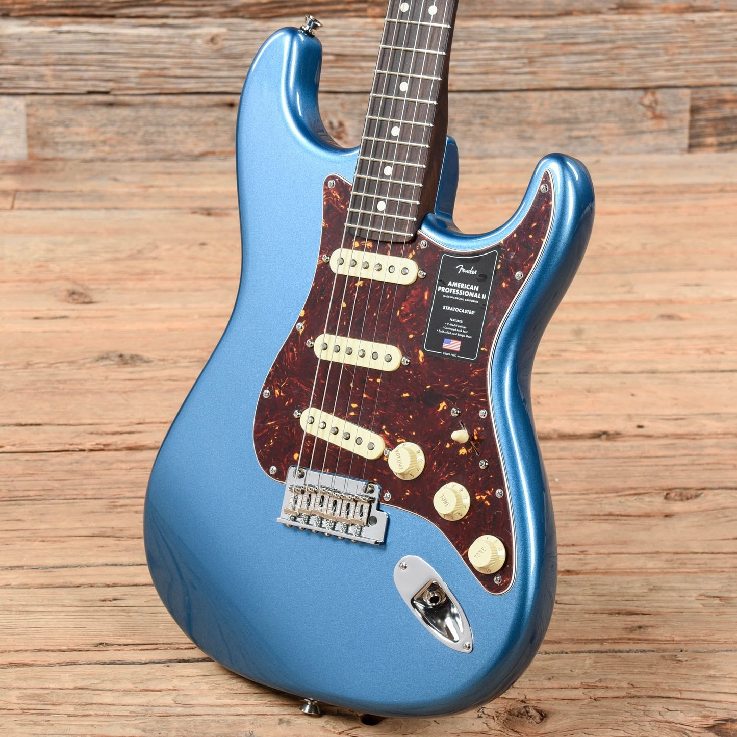 Fender American Professional II Stratocaster Rosewood Neck Lake Placid Blue w/Custom Shop Fat '50s Pickups Electric Guitars / Solid Body