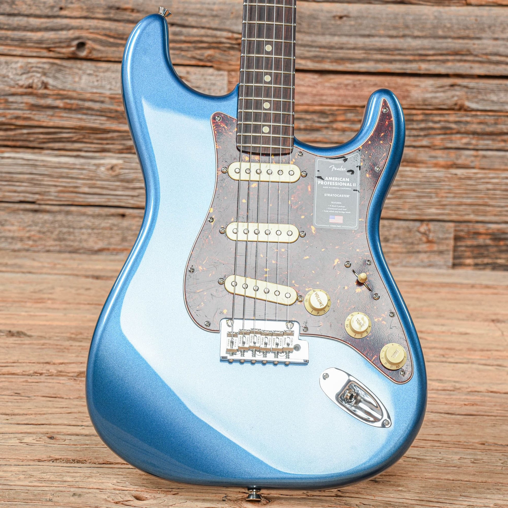 Fender American Professional II Stratocaster Rosewood Neck Lake Placid Blue w/Custom Shop Fat '50s Pickups Electric Guitars / Solid Body