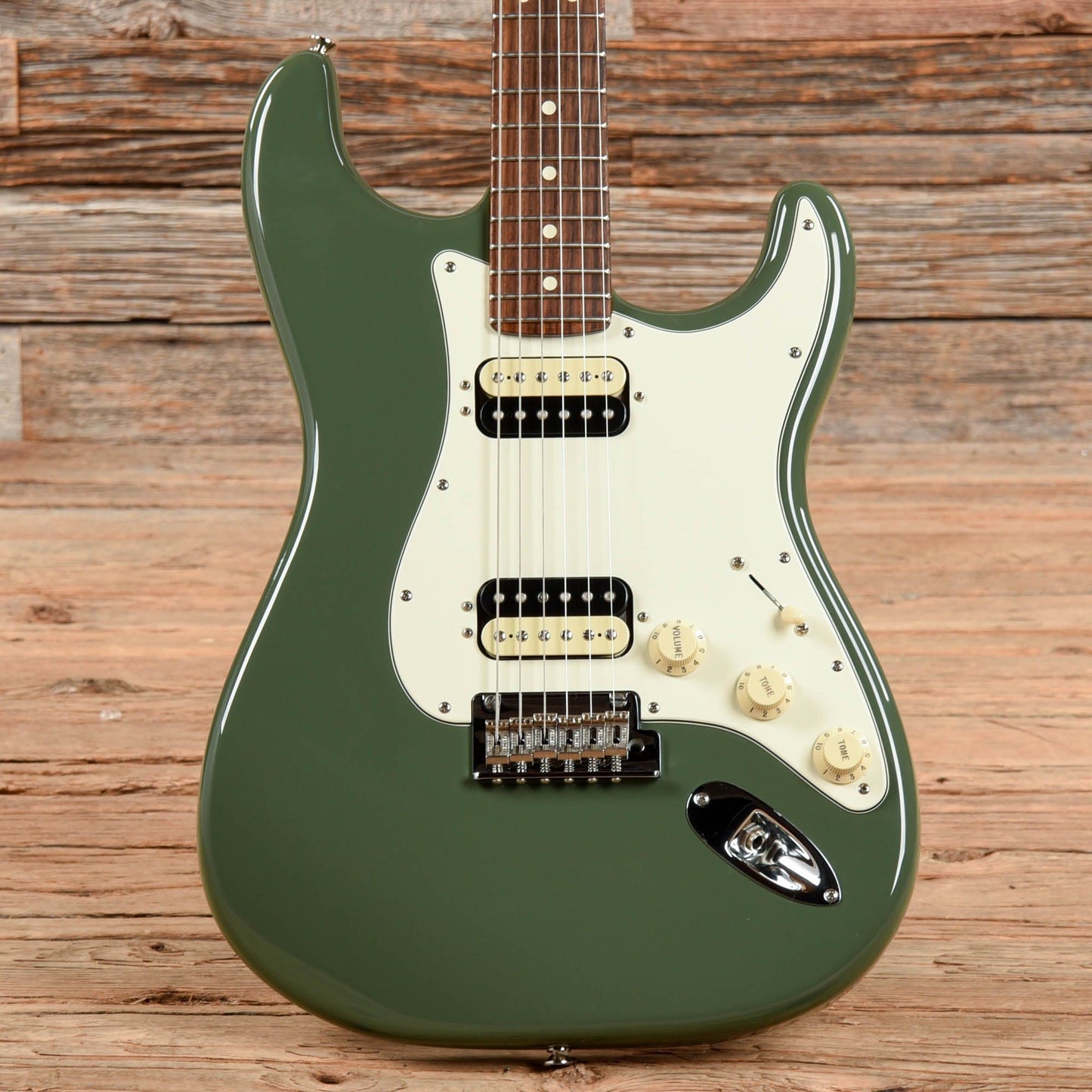 Fender American Professional Stratocaster HH SHawbucker Antique Olive 2016 Electric Guitars / Solid Body