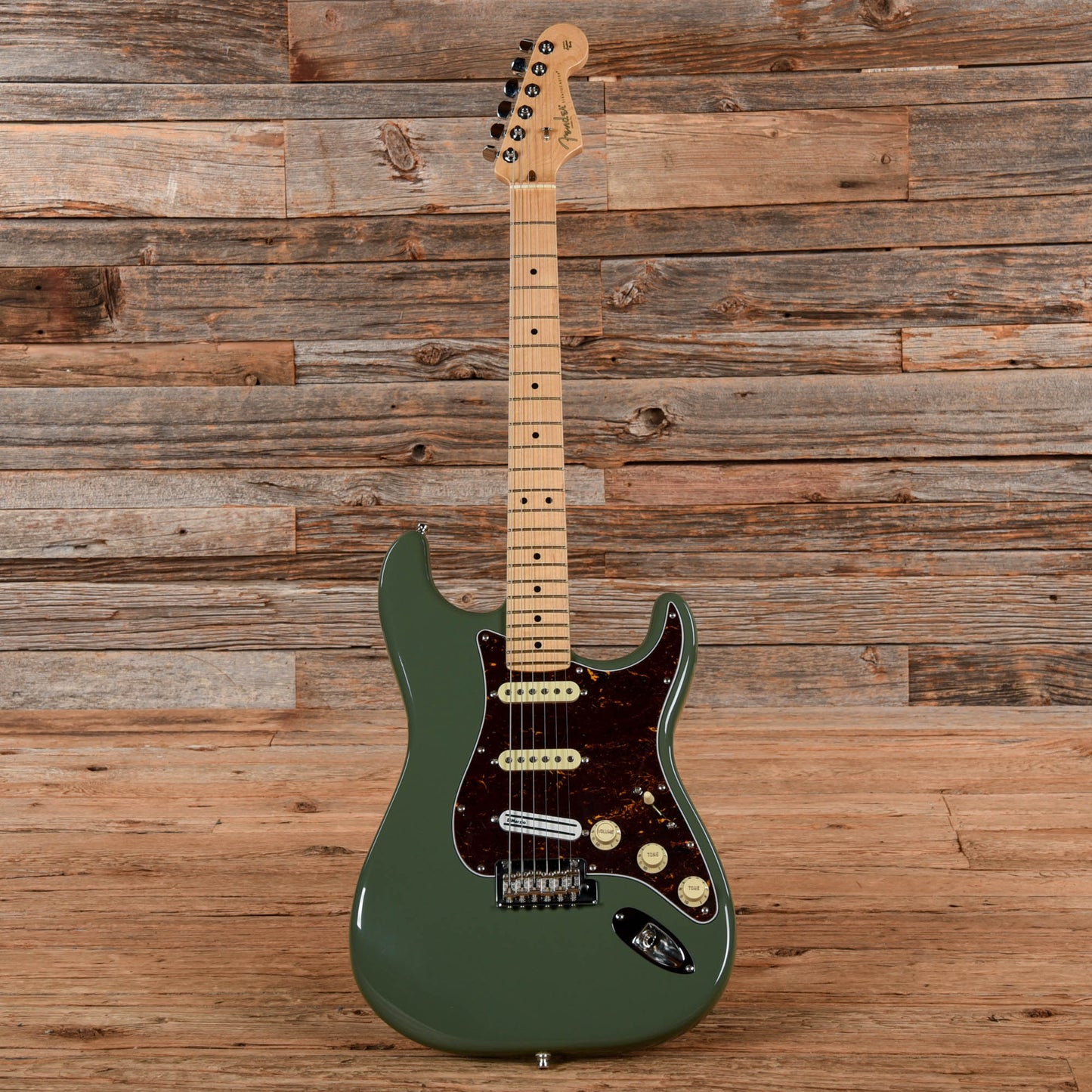 Fender American Professional Stratocaster HSS ShawBucker Antique Olive 2017 Electric Guitars / Solid Body