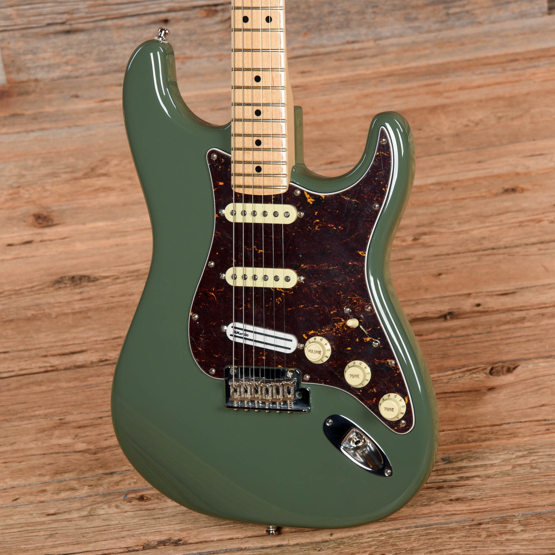 Fender American Professional Stratocaster HSS ShawBucker Antique Olive 2017 Electric Guitars / Solid Body