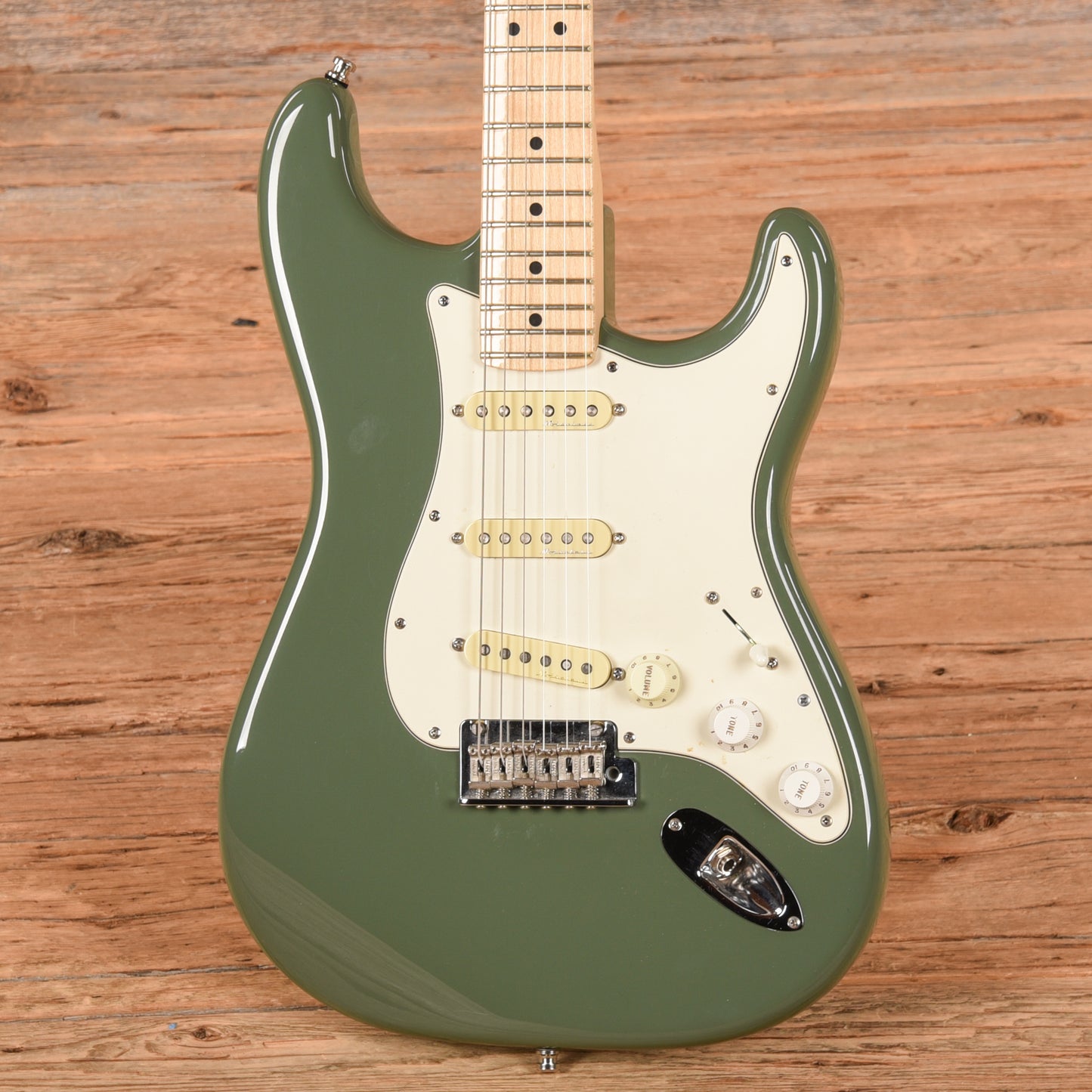 Fender American Professional Stratocaster Neck with American Professional Body Antique Olive Electric Guitars / Solid Body