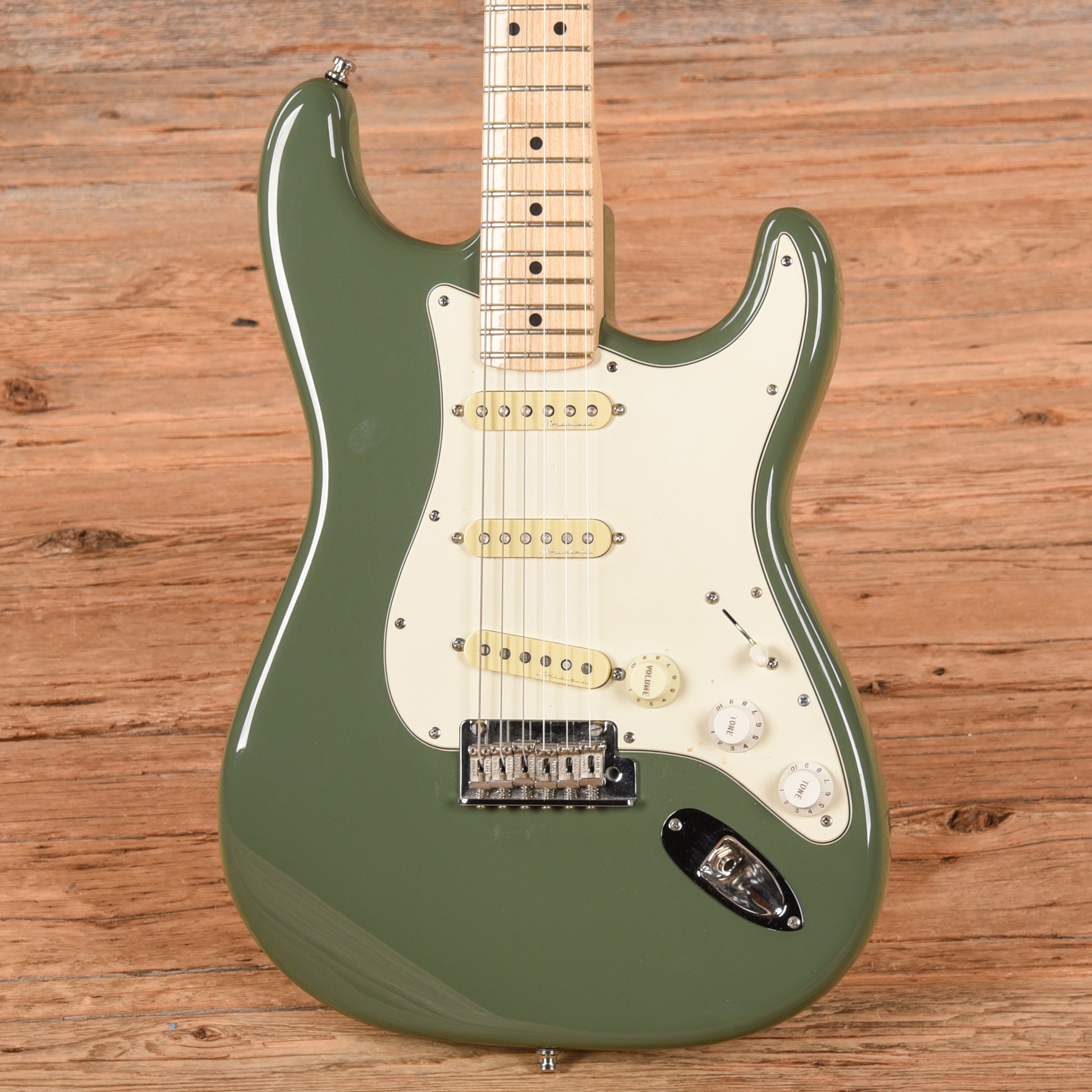 Fender American Professional Stratocaster Neck with American Professional Body Antique Olive Electric Guitars / Solid Body
