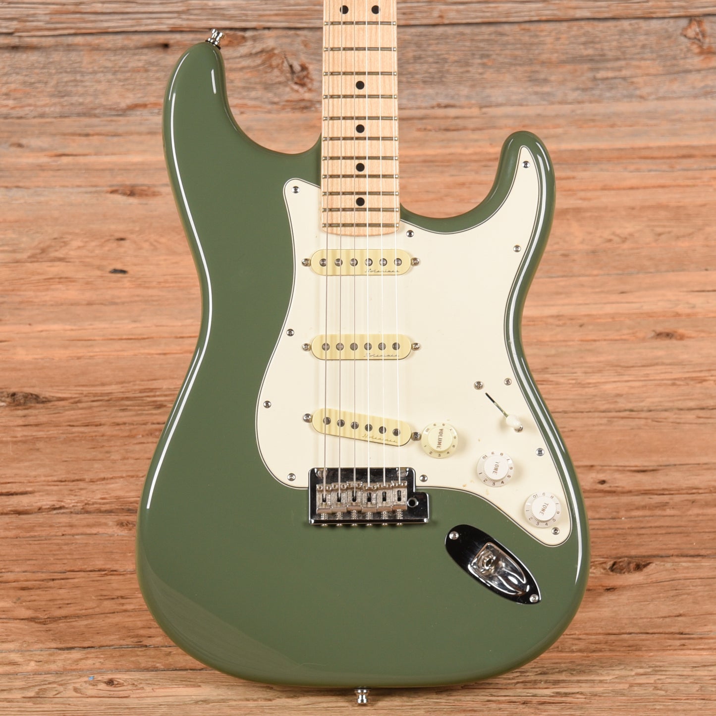 Fender American Professional Stratocaster Neck with American Professional Body Antique Olive Electric Guitars / Solid Body