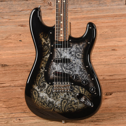 Fender American Professional Stratocaster Neck with Fender Body Black Paisley Electric Guitars / Solid Body