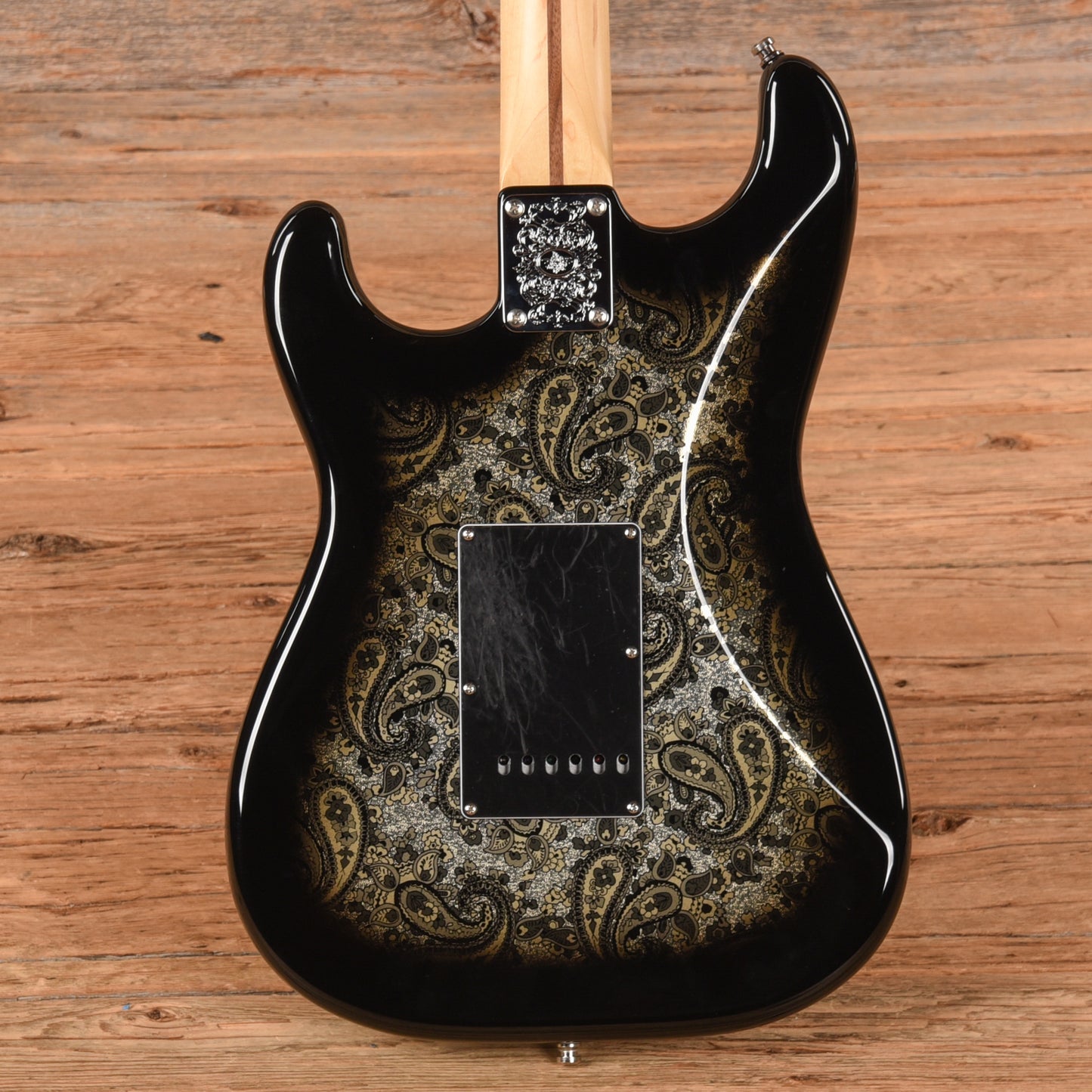 Fender American Professional Stratocaster Neck with Fender Body Black Paisley Electric Guitars / Solid Body