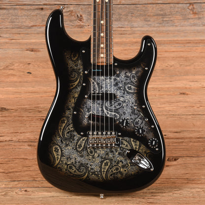 Fender American Professional Stratocaster Neck with Fender Body Black Paisley Electric Guitars / Solid Body