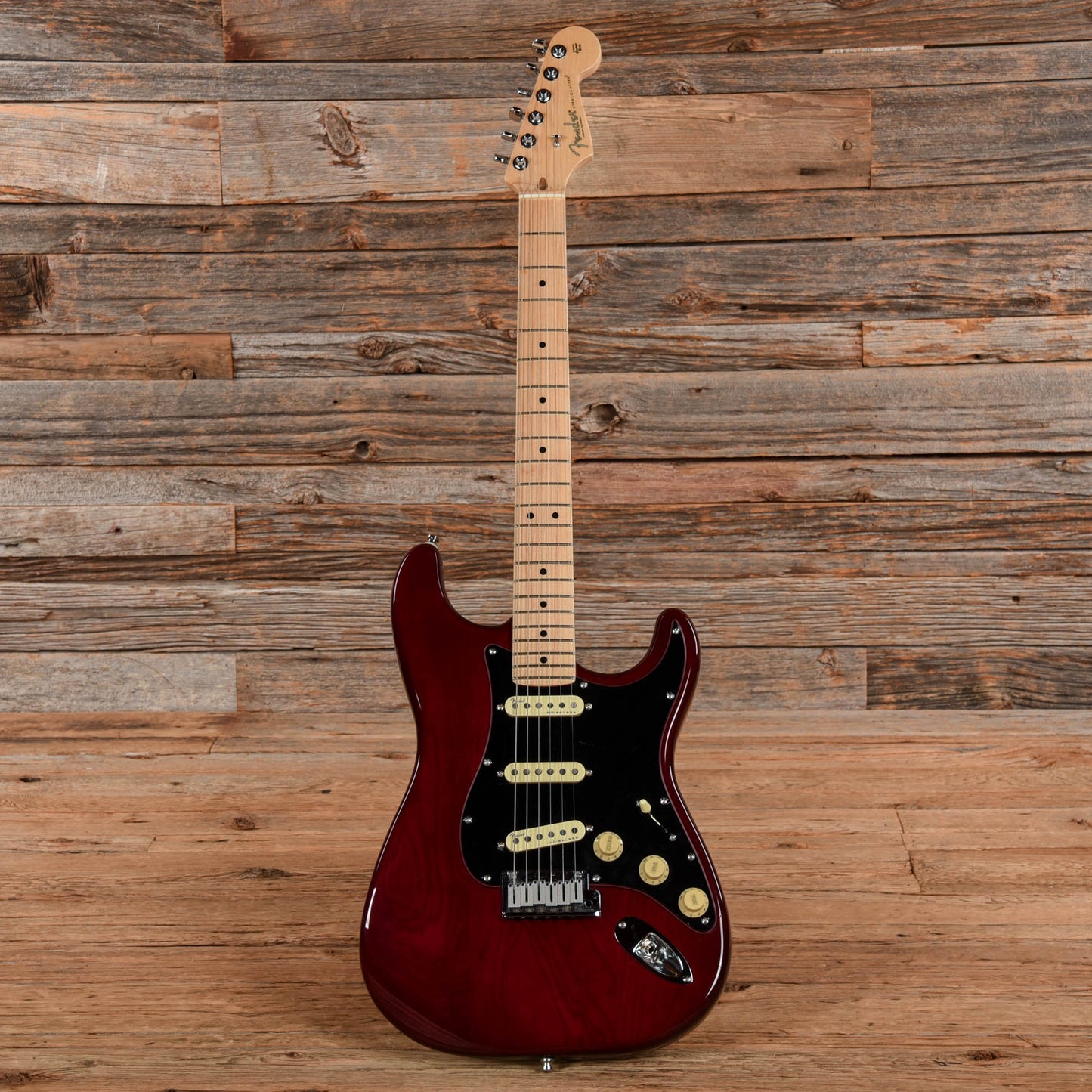 Fender American Professional Stratocaster Neck with Unknown Fender Body Crimson Red Transparent Electric Guitars / Solid Body