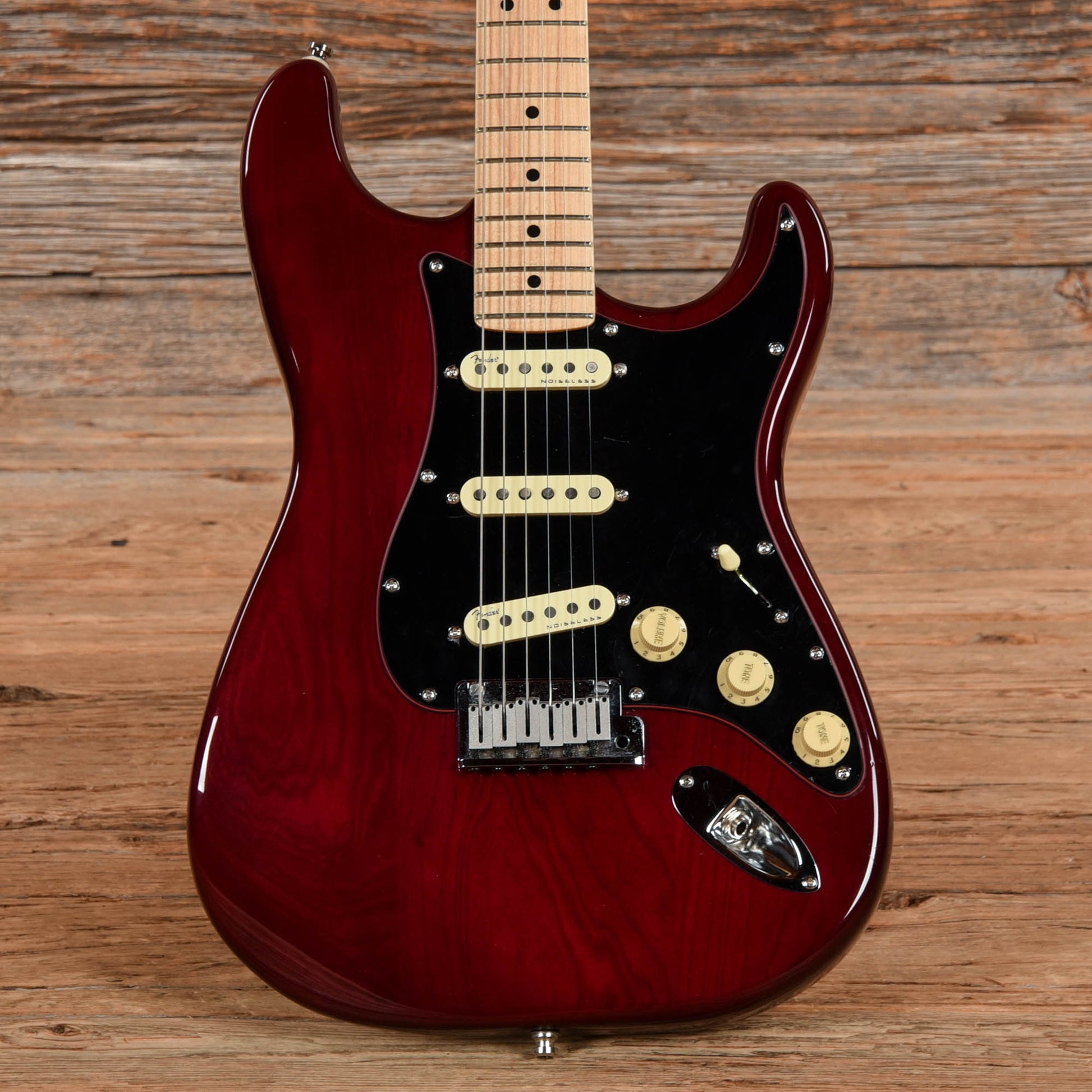 Fender American Professional Stratocaster Neck with Unknown Fender Body Crimson Red Transparent Electric Guitars / Solid Body