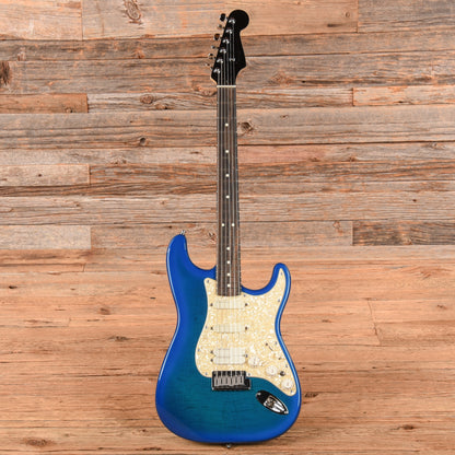 Fender American Professional Stratocaster Neck with Unknown Fender Body Transparent Blue Electric Guitars / Solid Body