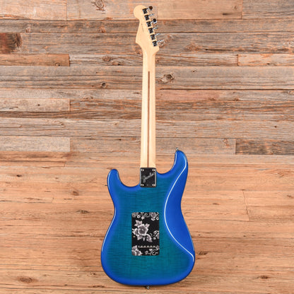 Fender American Professional Stratocaster Neck with Unknown Fender Body Transparent Blue Electric Guitars / Solid Body