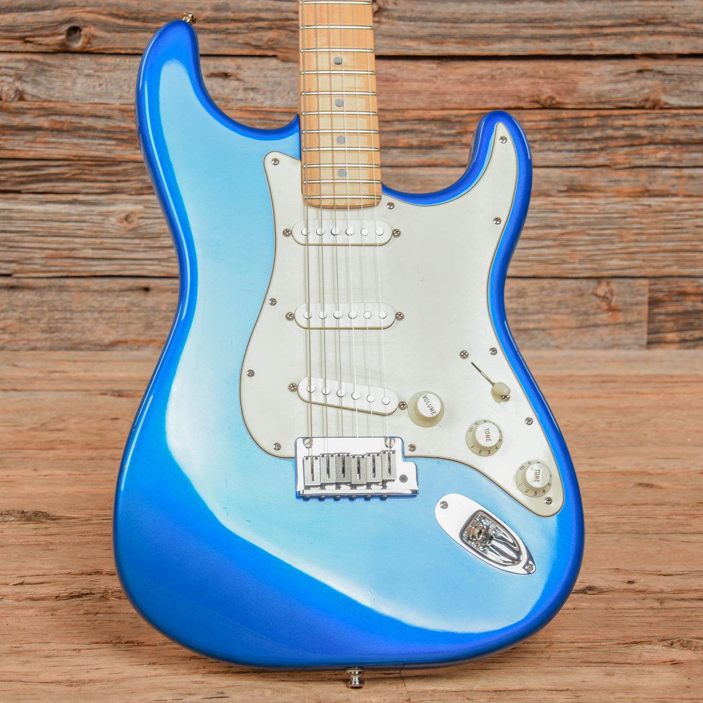 Fender American Series Stratocaster Chrome Blue 2002 Electric Guitars / Solid Body