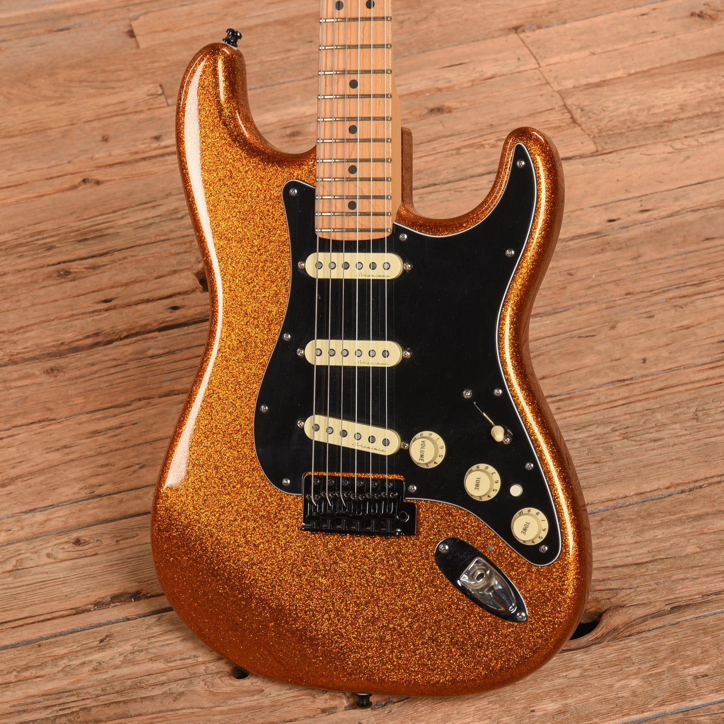 Fender American Series Stratocaster Neck with Unknown Body Gold Sparkle Electric Guitars / Solid Body