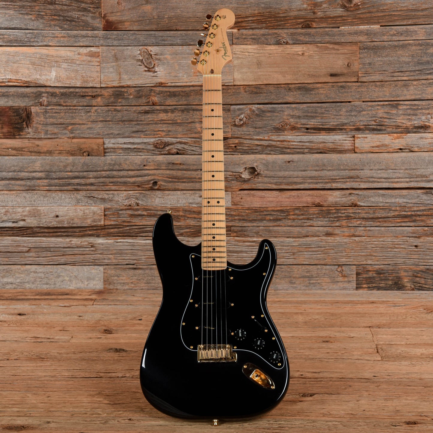 Fender American Series Stratocaster Neck with Unknown Fender Body Black Electric Guitars / Solid Body