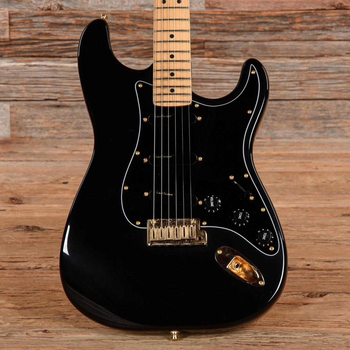 Fender American Series Stratocaster Neck with Unknown Fender Body Black Electric Guitars / Solid Body