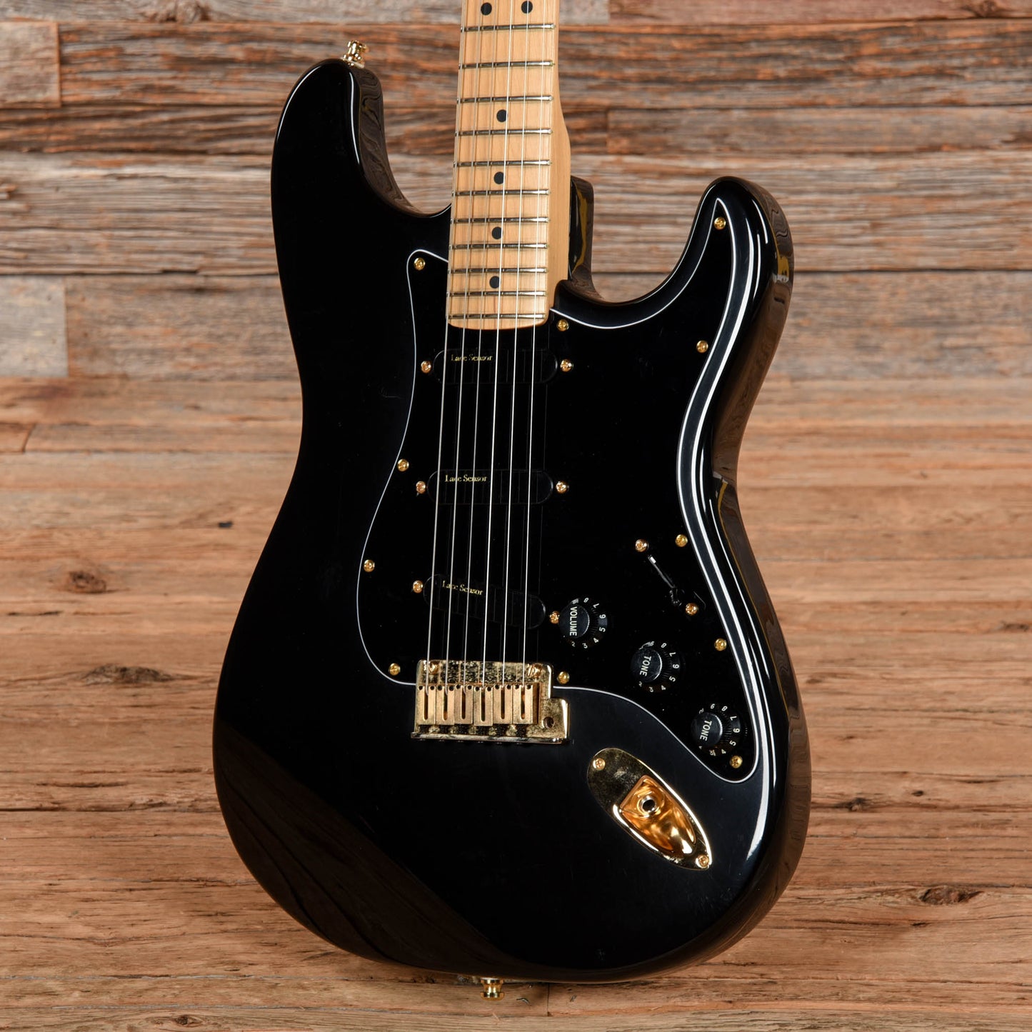 Fender American Series Stratocaster Neck with Unknown Fender Body Black Electric Guitars / Solid Body