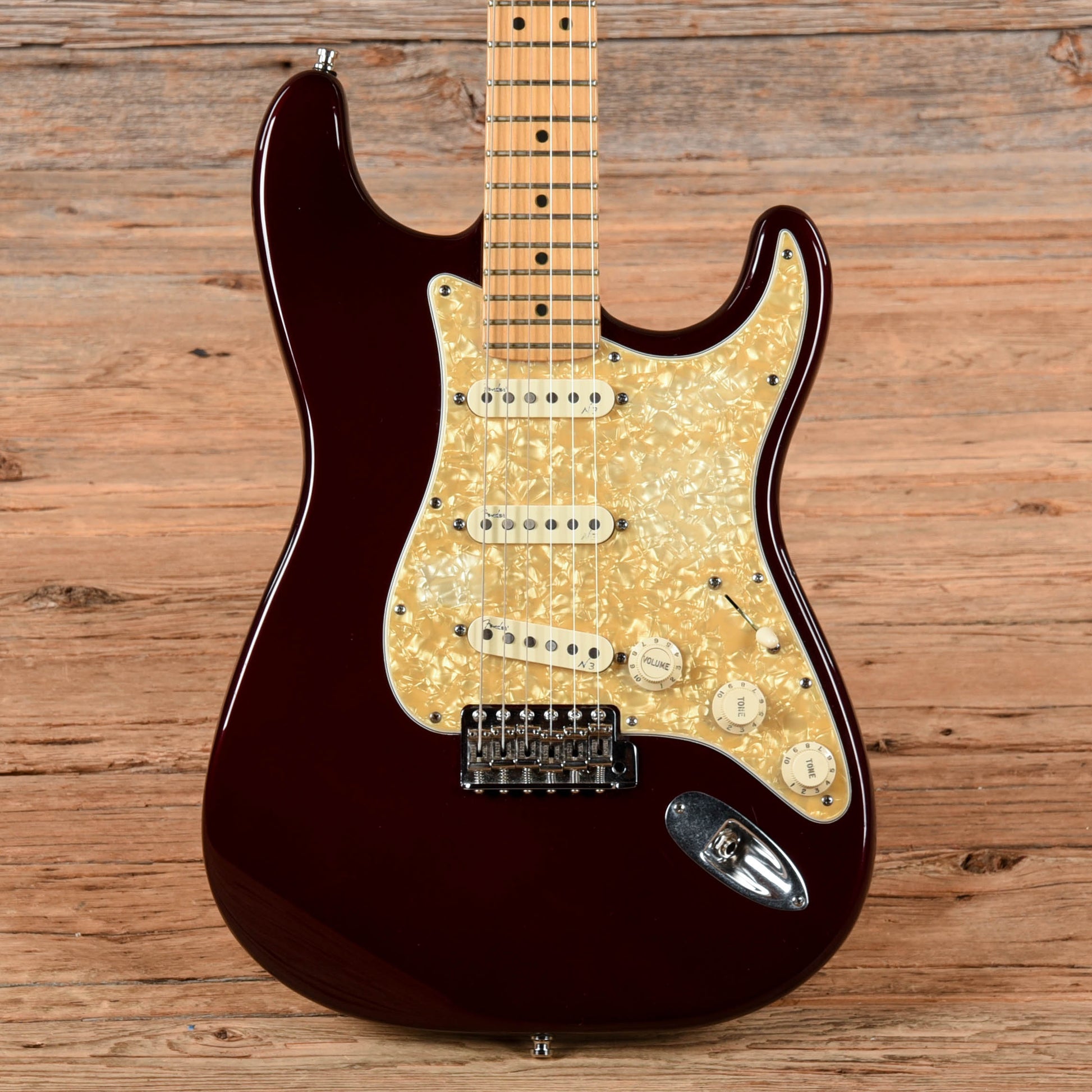 Fender American Series Stratocaster Neck with Unknown Fender Body Bordeaux Metallic Electric Guitars / Solid Body