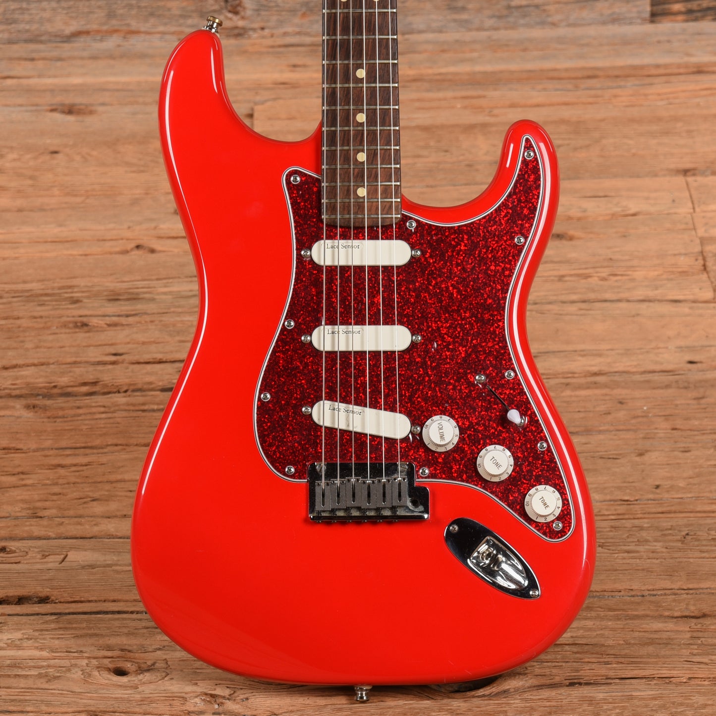 Fender American Series Stratocaster Neck with Unknown Fender Body Fiesta Red Electric Guitars / Solid Body