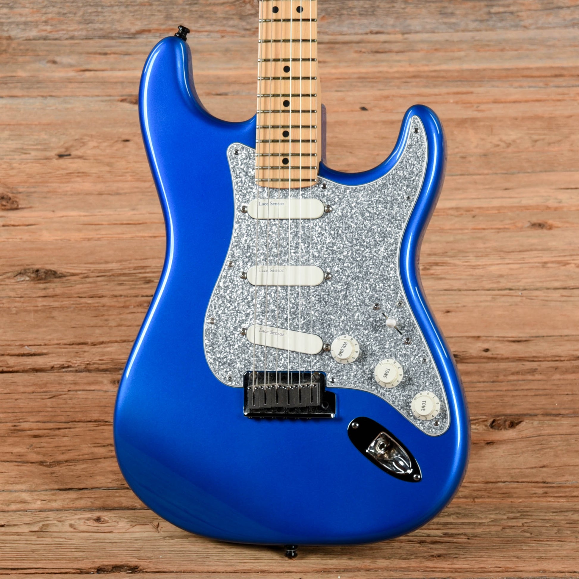Fender American Series Stratocaster Neck with Unknown Fender Body Metallic Blue Electric Guitars / Solid Body