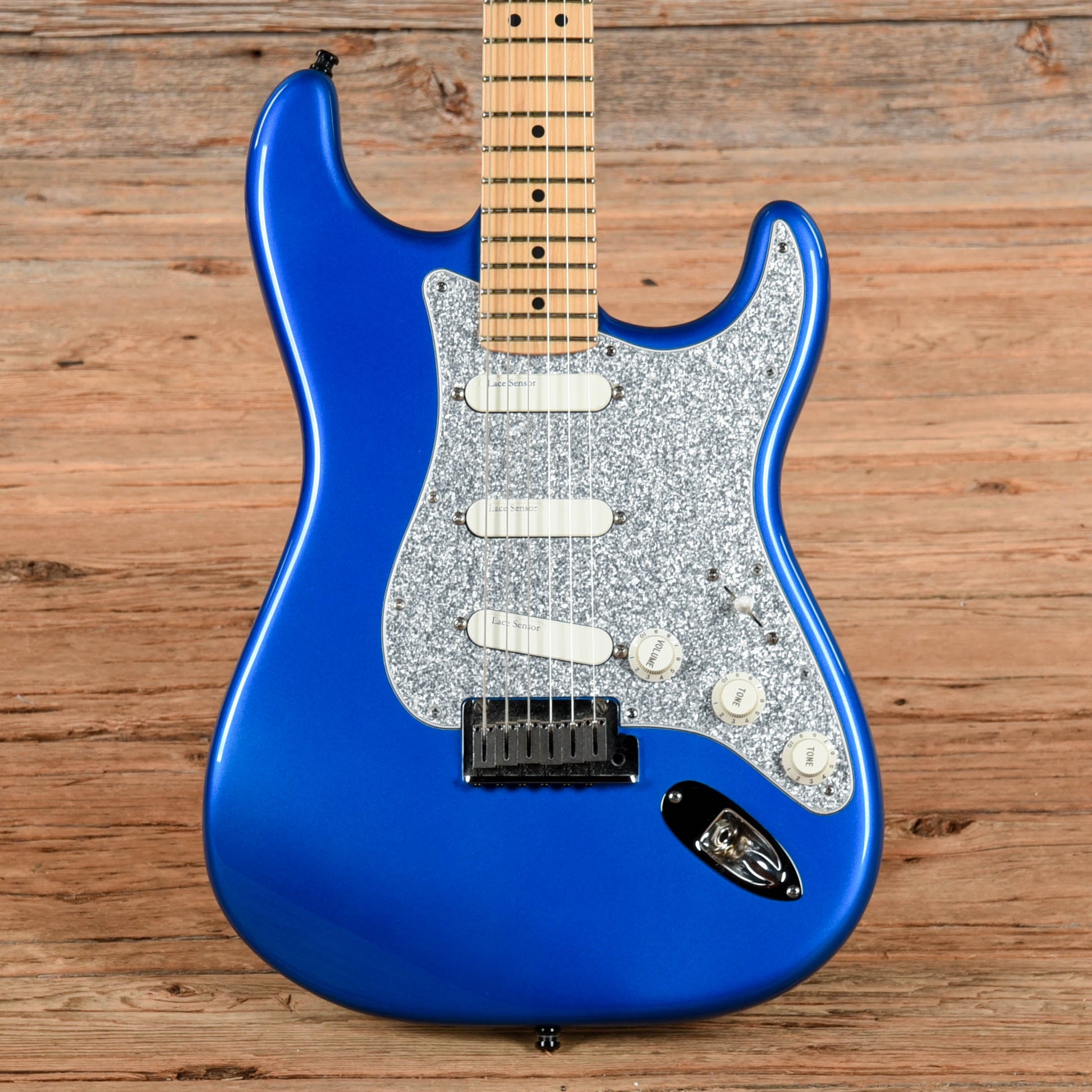 Fender American Series Stratocaster Neck with Unknown Fender Body Metallic Blue Electric Guitars / Solid Body