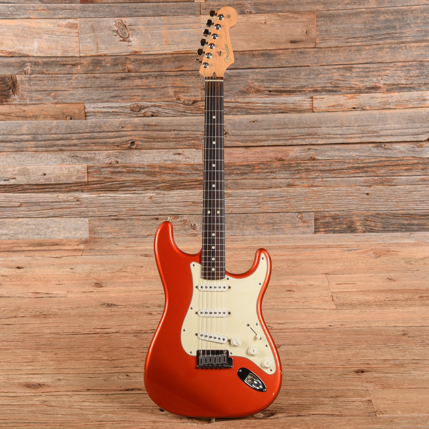 Fender American Standard Stratocaster Chrome Red 2002 Electric Guitars / Solid Body