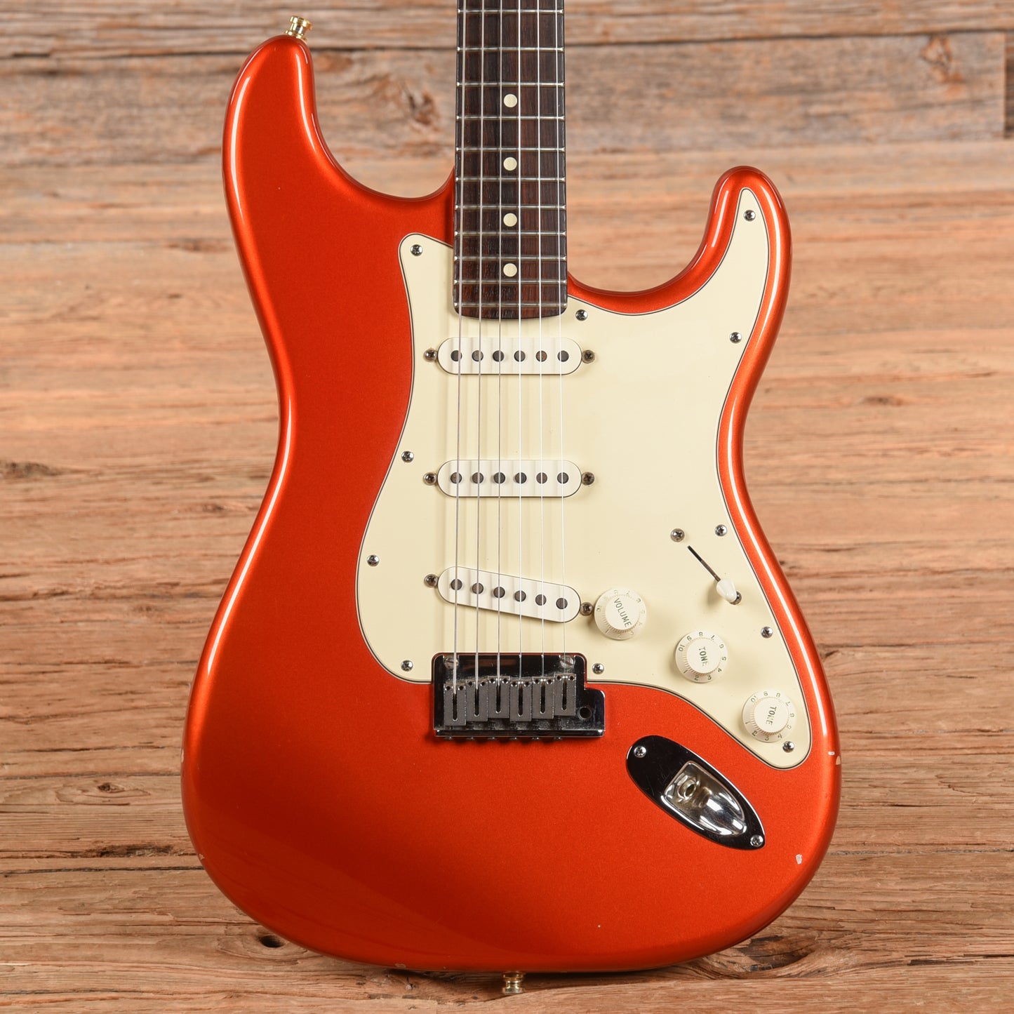 Fender American Standard Stratocaster Chrome Red 2002 Electric Guitars / Solid Body