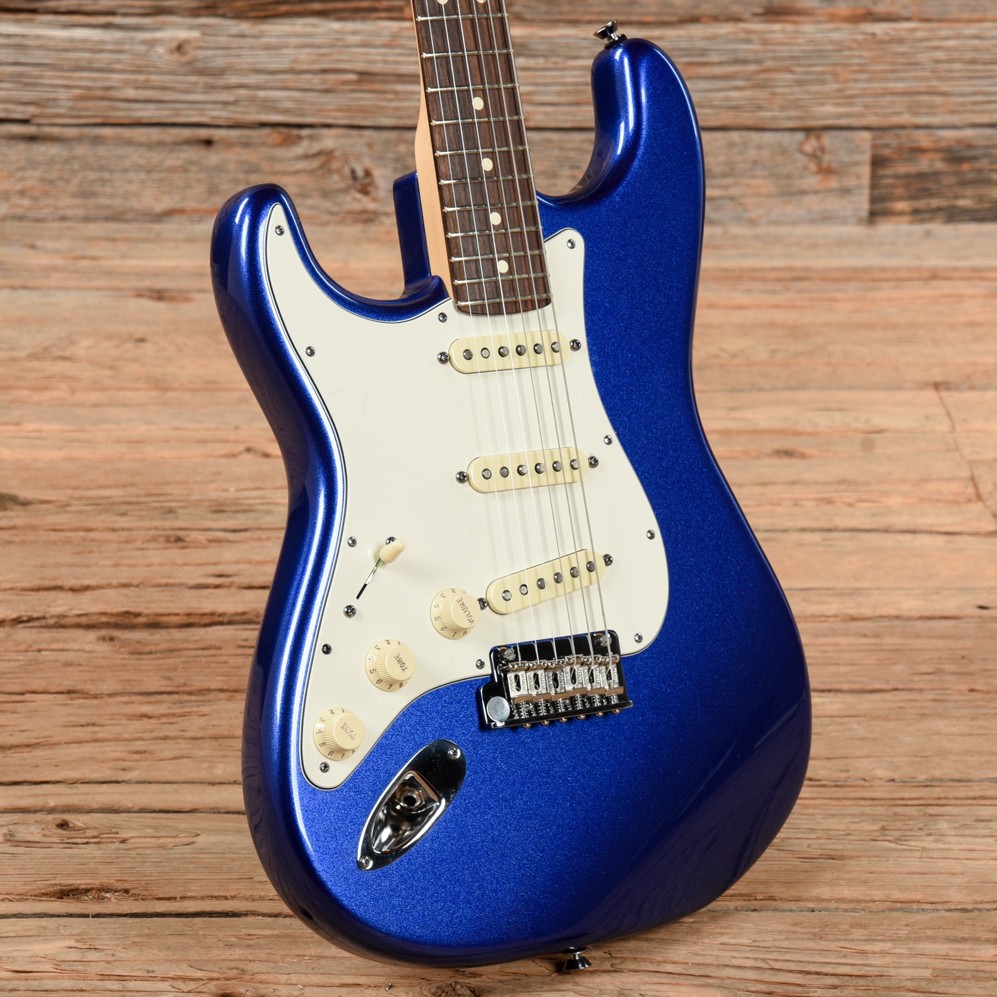 Fender American Standard Stratocaster Mystic Blue 2012 LEFTY Electric Guitars / Solid Body