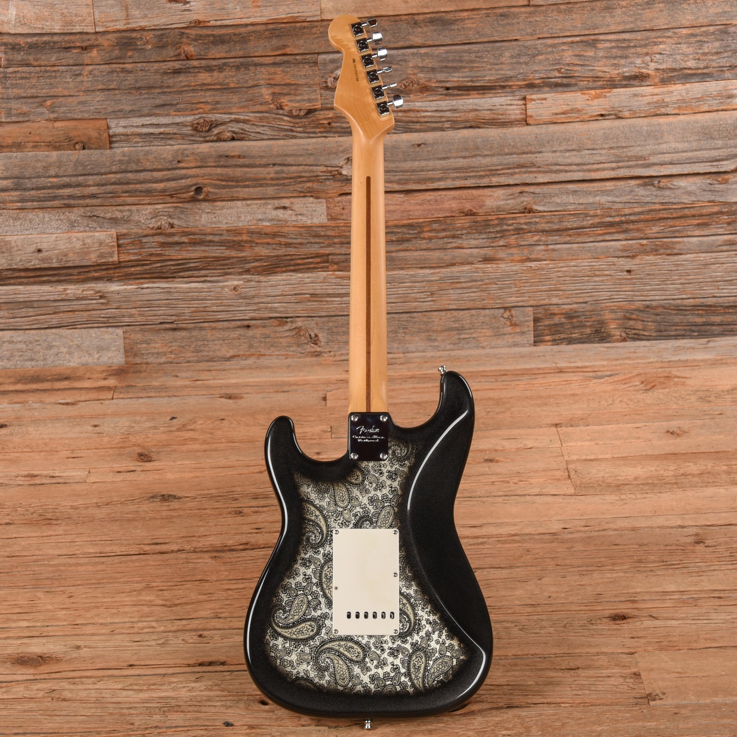 Fender American Standard Stratocaster Neck with Allparts Body Black Paisley Electric Guitars / Solid Body