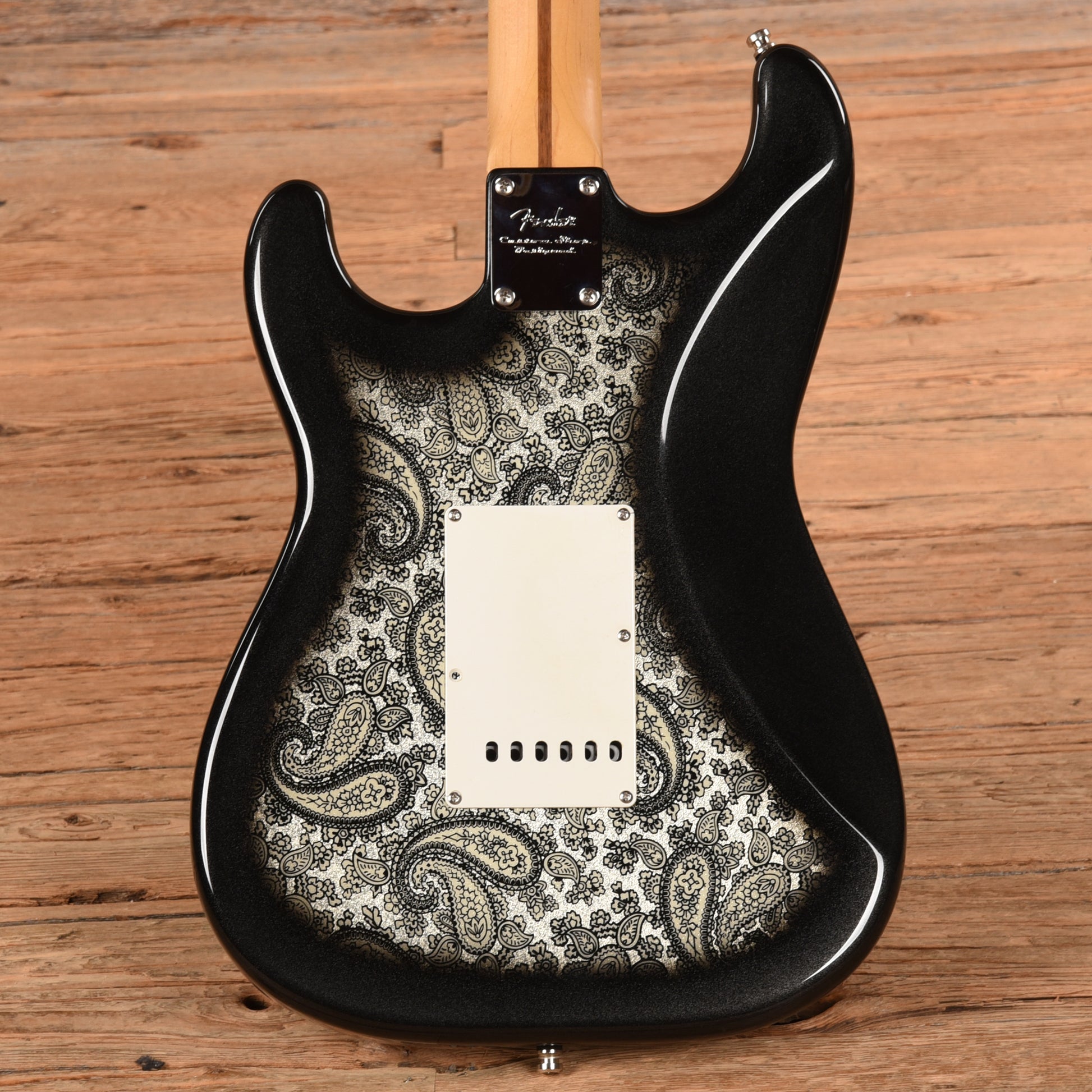 Fender American Standard Stratocaster Neck with Allparts Body Black Paisley Electric Guitars / Solid Body