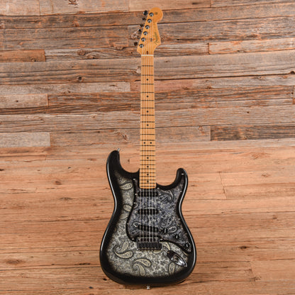 Fender American Standard Stratocaster Neck with Allparts Body Black Paisley Electric Guitars / Solid Body