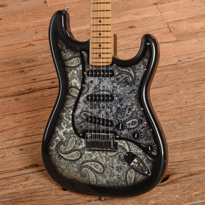 Fender American Standard Stratocaster Neck with Allparts Body Black Paisley Electric Guitars / Solid Body