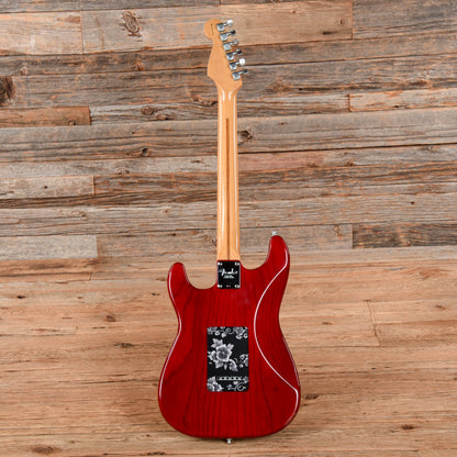 Fender American Standard Stratocaster Neck with Unknown Body Transparent Red Electric Guitars / Solid Body