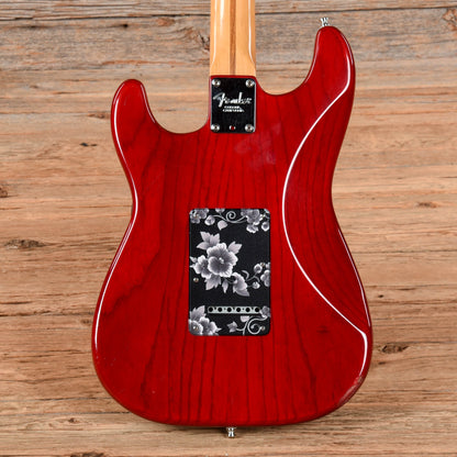 Fender American Standard Stratocaster Neck with Unknown Body Transparent Red Electric Guitars / Solid Body