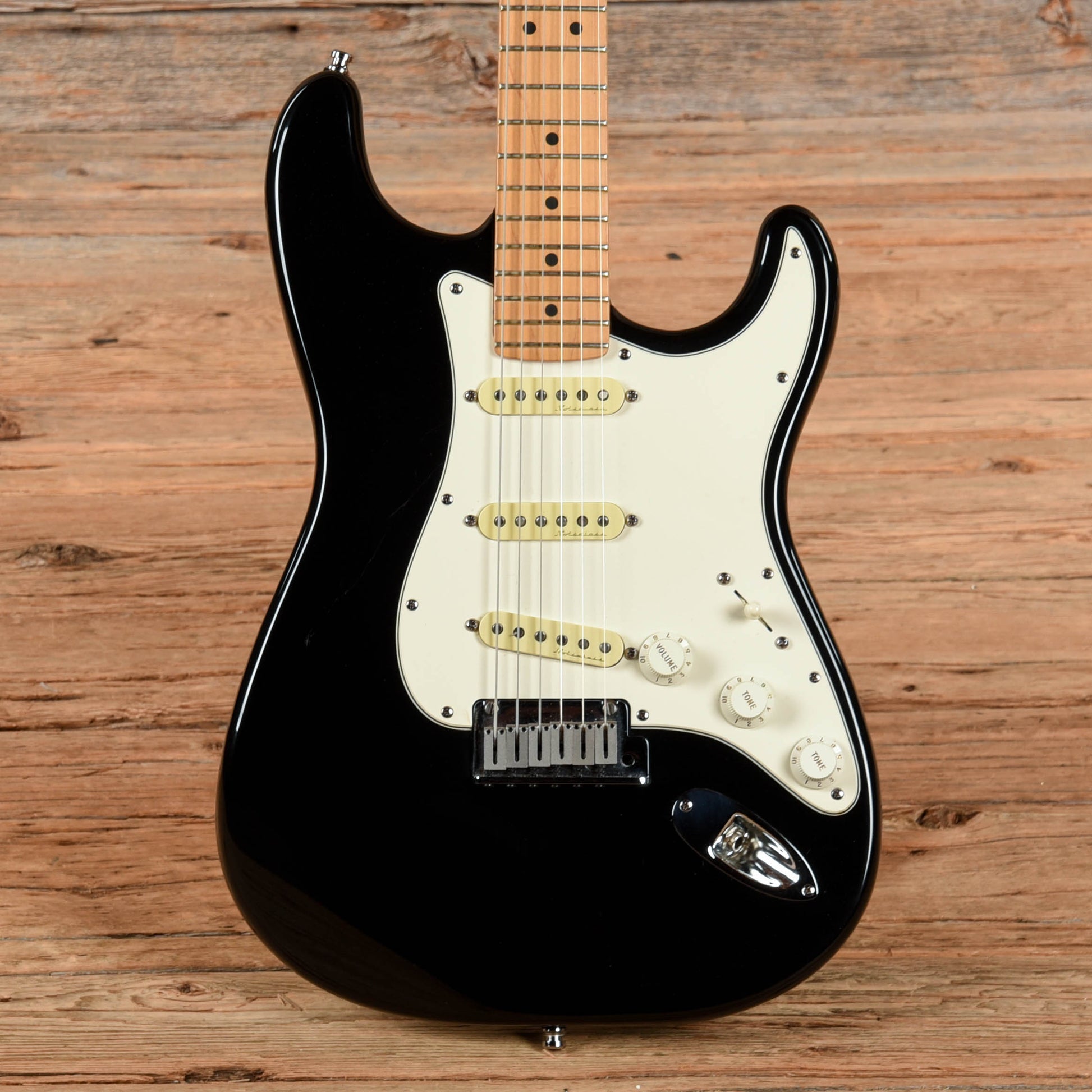 Fender American Standard Stratocaster Neck with Unknown Fender Body Black Electric Guitars / Solid Body