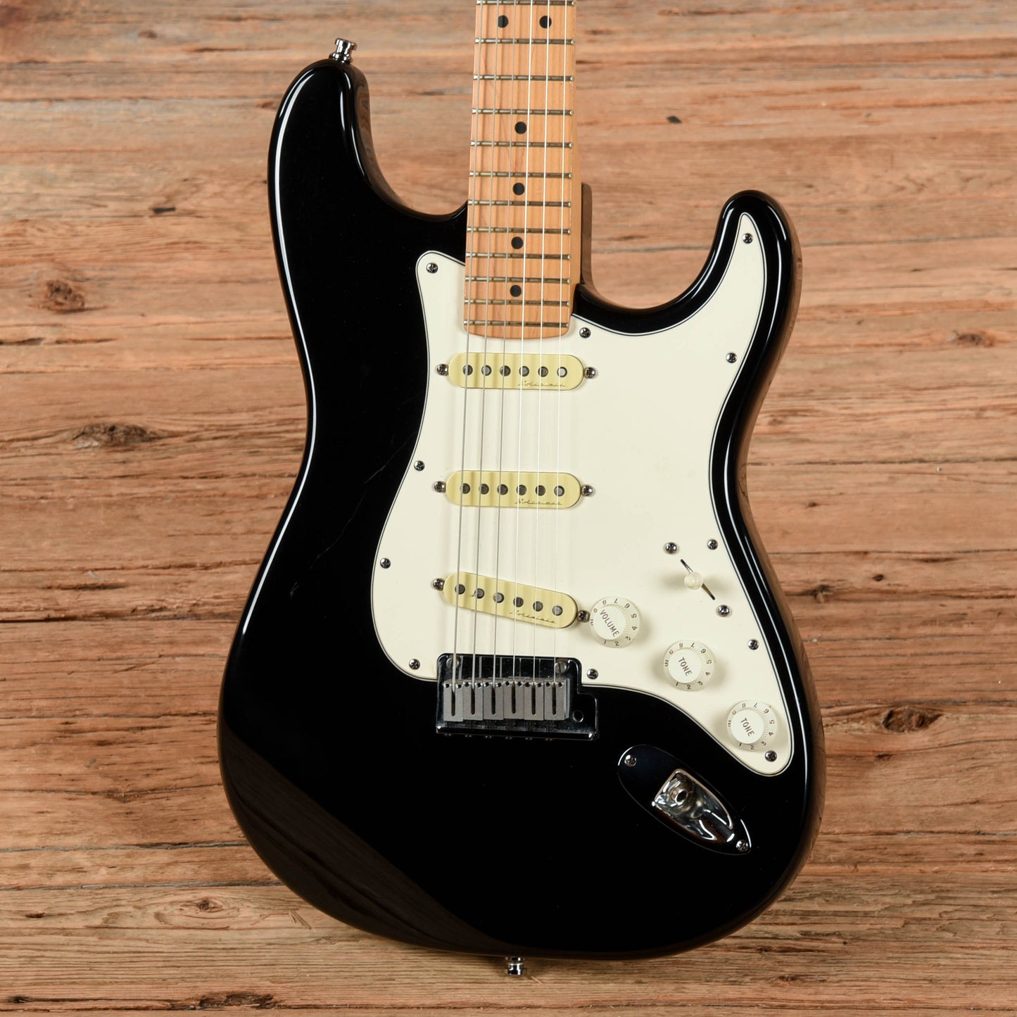 Fender American Standard Stratocaster Neck with Unknown Fender Body Black Electric Guitars / Solid Body