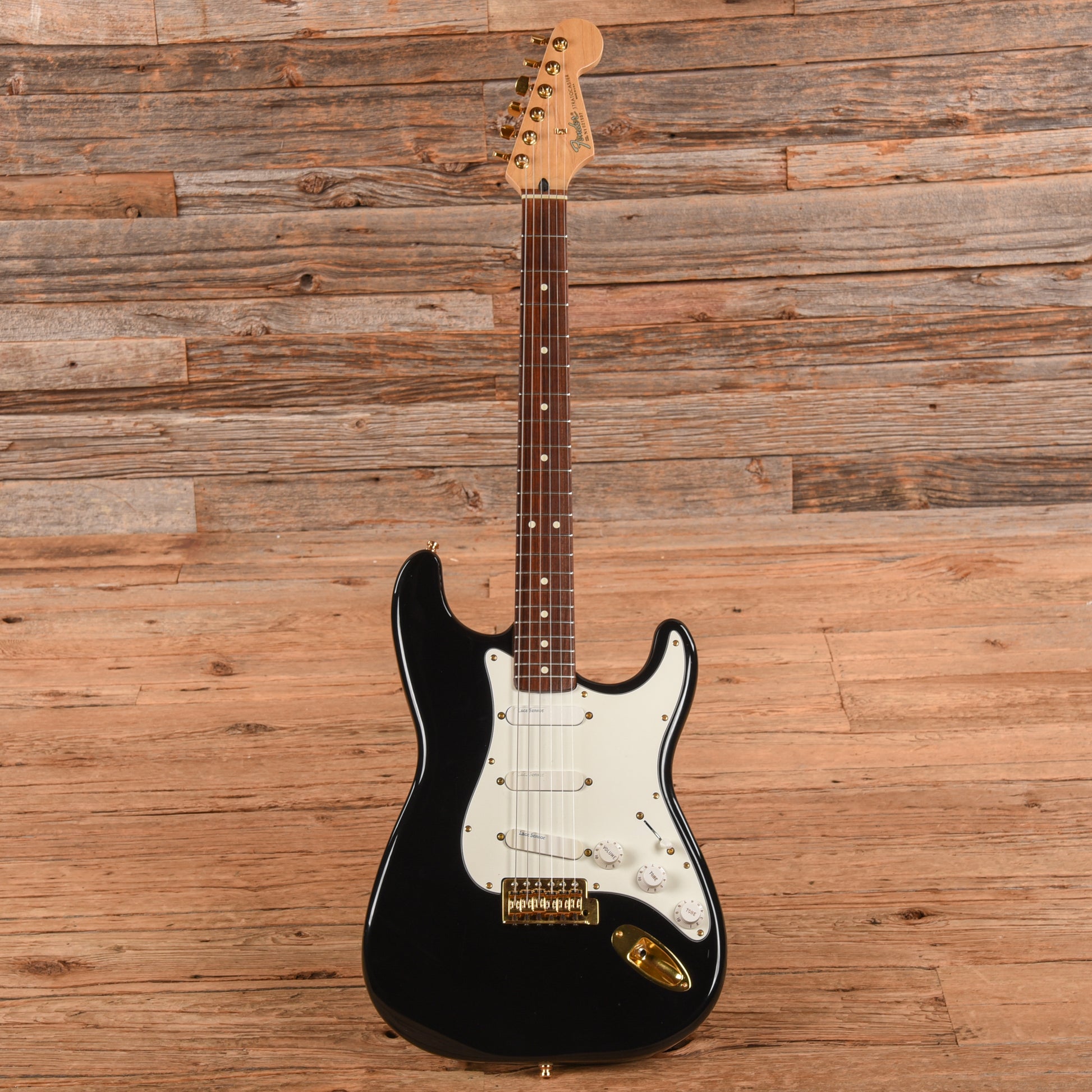 Fender American Standard Stratocaster Neck with Unknown Squier Body Black Electric Guitars / Solid Body
