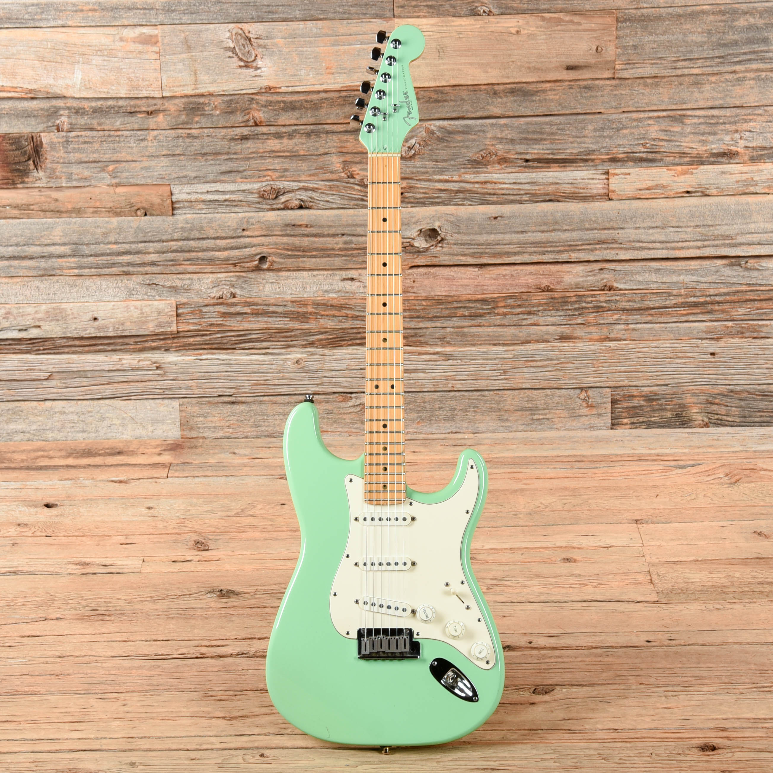 Fender American Standard Stratocaster w/ Matching Headstock Surf Green 1995 Electric Guitars / Solid Body