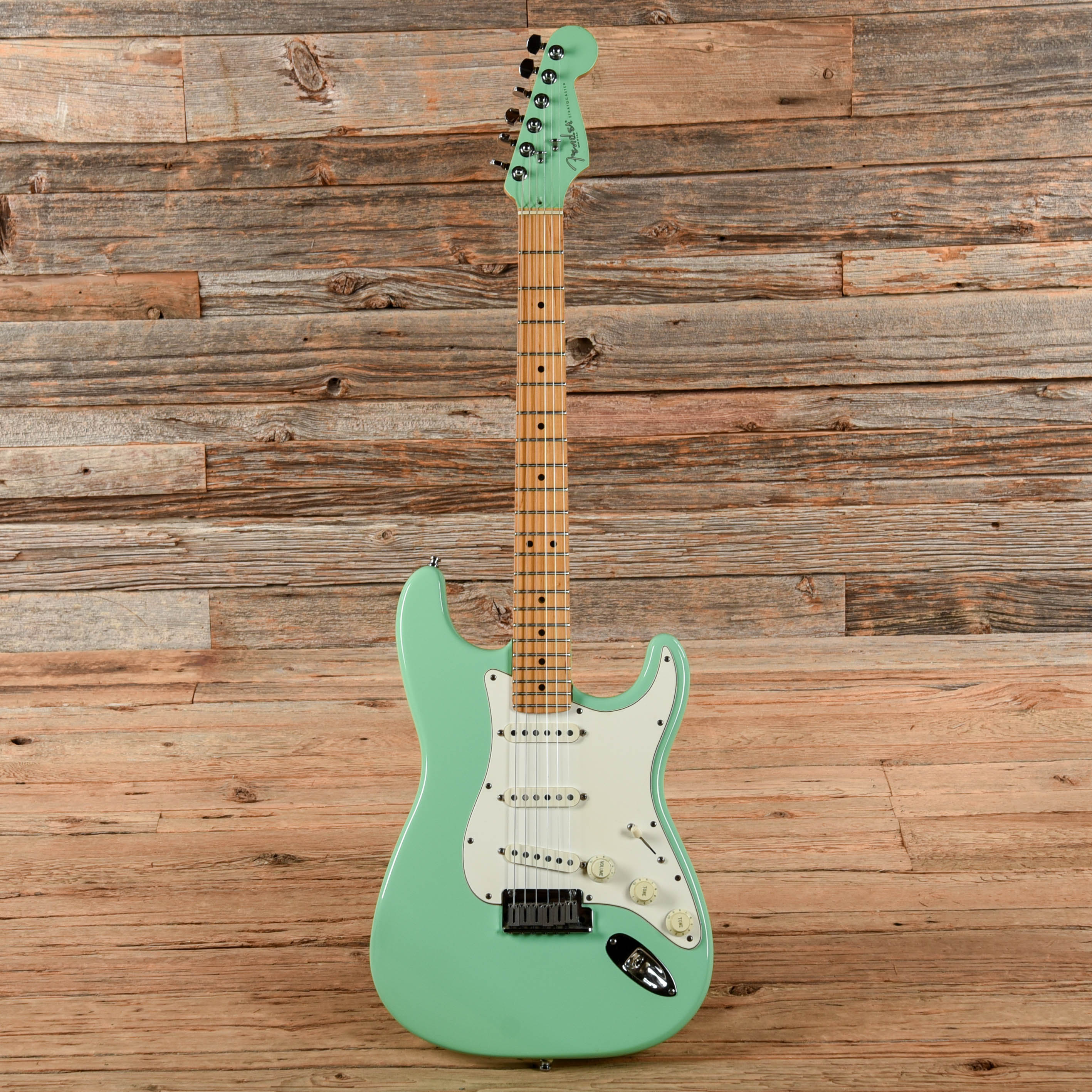 Fender American Standard Stratocaster w/ Matching Headstock Surf Green 1995 Electric Guitars / Solid Body
