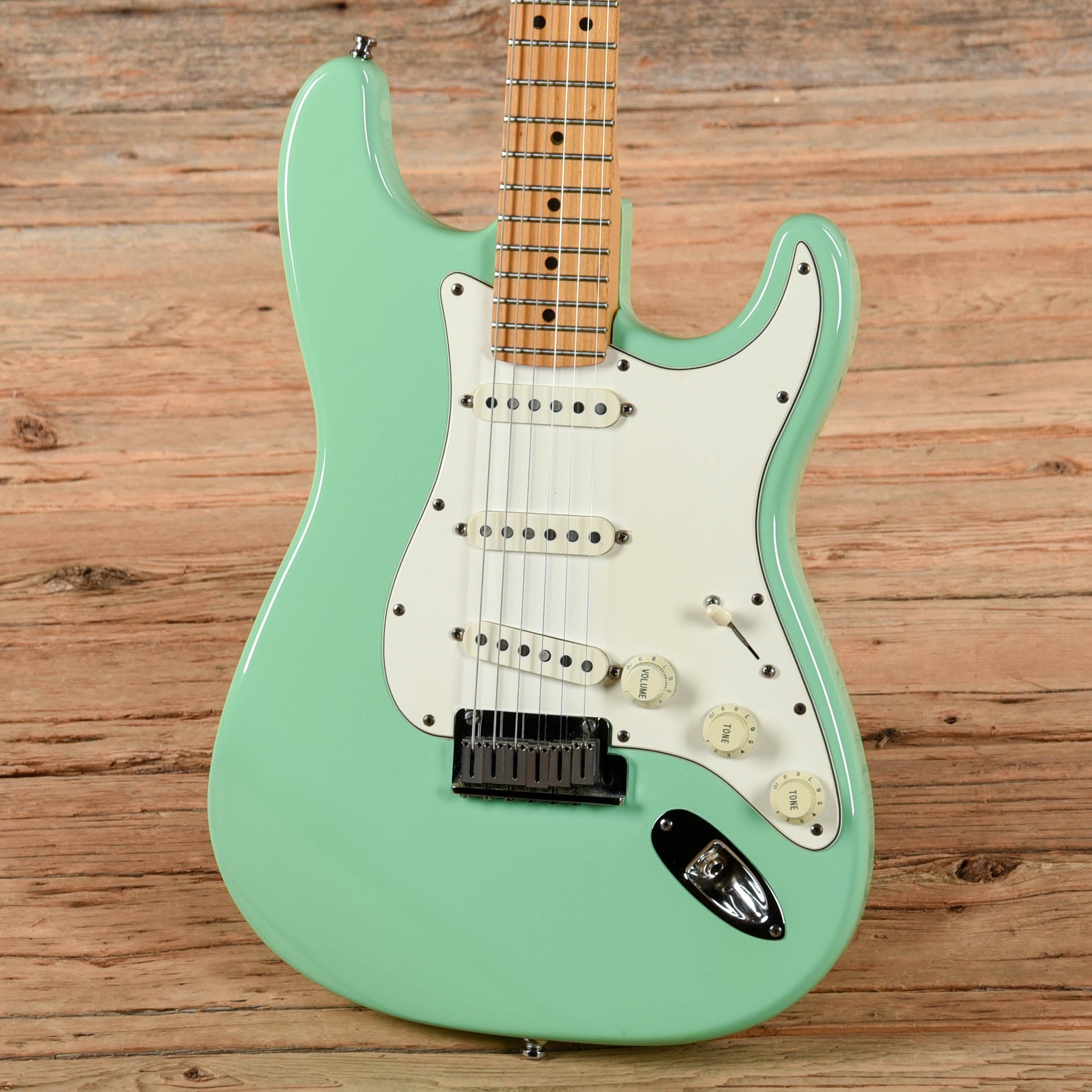 Fender American Standard Stratocaster w/ Matching Headstock Surf Green 1995 Electric Guitars / Solid Body