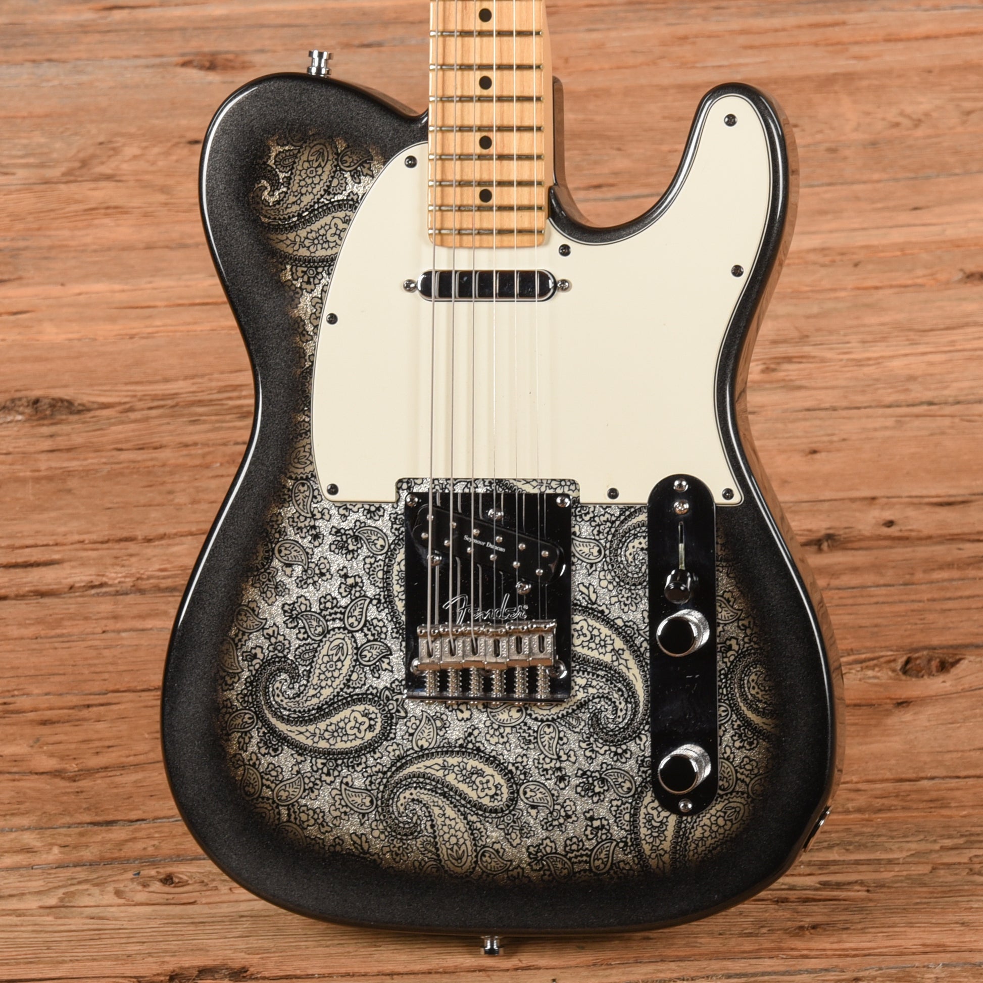 Fender American Standard Telecaster Neck with Allparts Body Black Paisley Electric Guitars / Solid Body