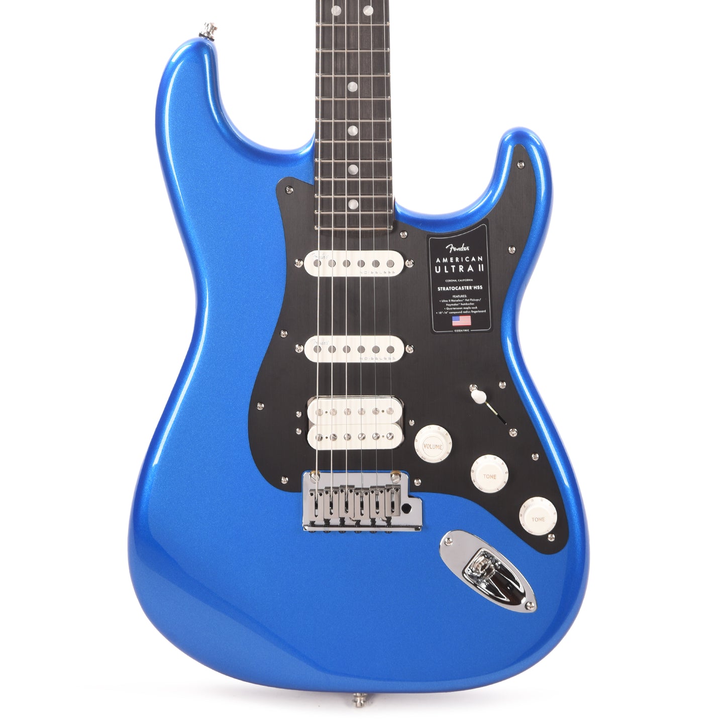 Fender American Ultra II Stratocaster HSS Noble Blue Electric Guitars / Solid Body