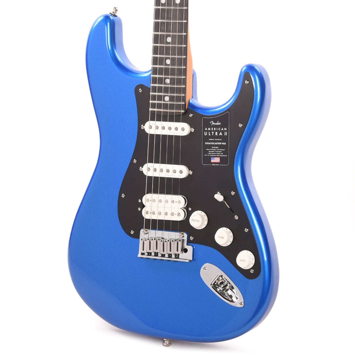 Fender American Ultra II Stratocaster HSS Noble Blue Electric Guitars / Solid Body