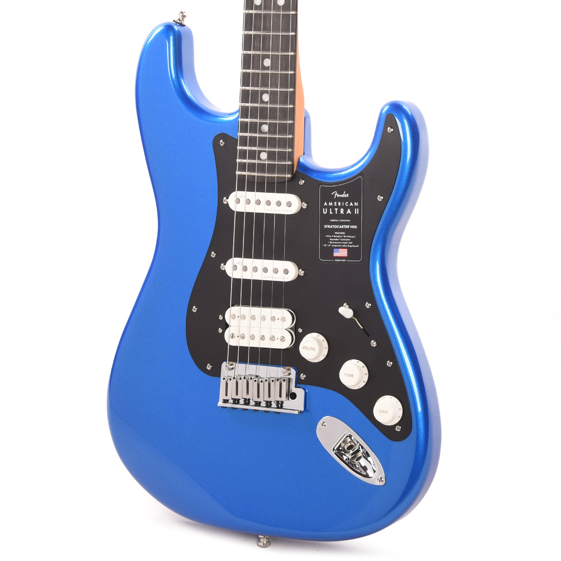 Fender American Ultra II Stratocaster HSS Noble Blue Electric Guitars / Solid Body