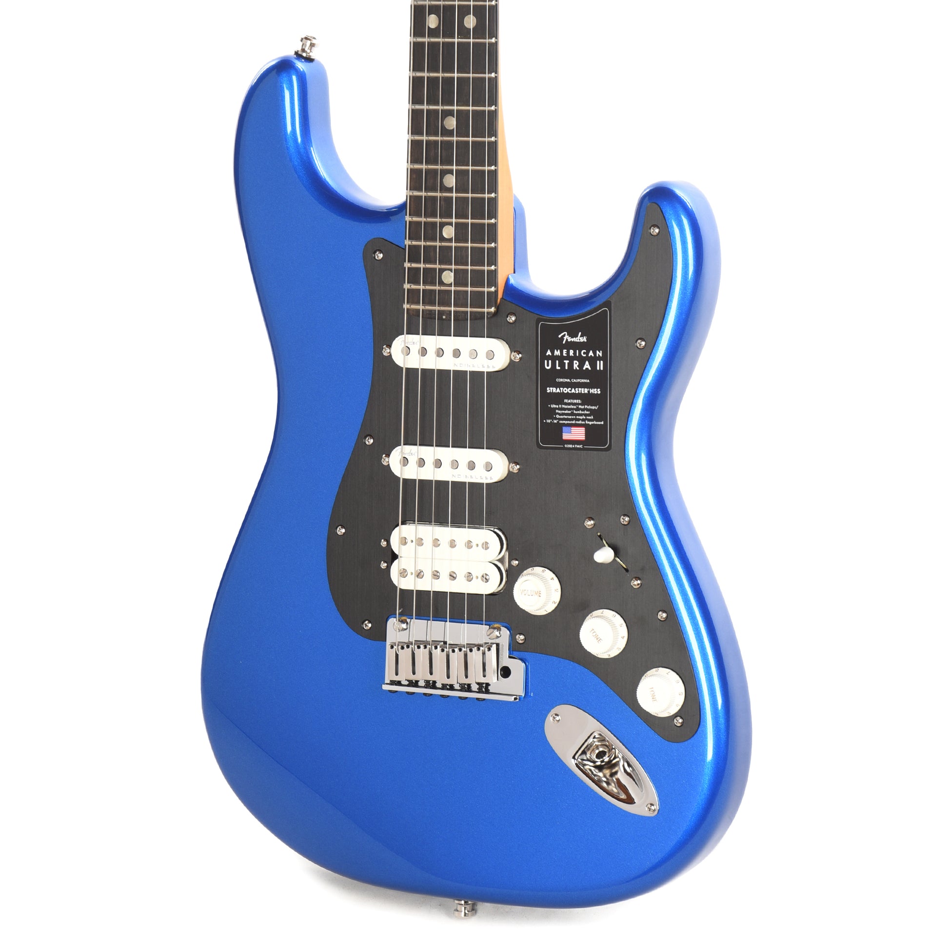 Fender American Ultra II Stratocaster HSS Noble Blue Electric Guitars / Solid Body