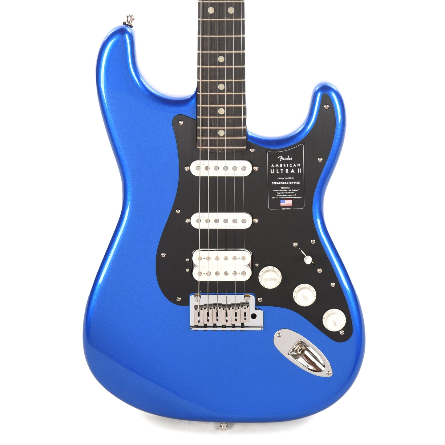 Fender American Ultra II Stratocaster HSS Noble Blue Electric Guitars / Solid Body